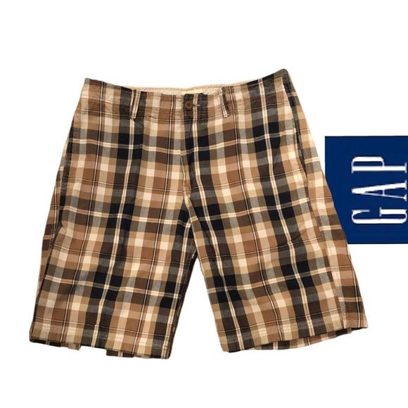 GAP Relaxed Plaid Shorts - Size‎ 33 - Picture 1 of 6